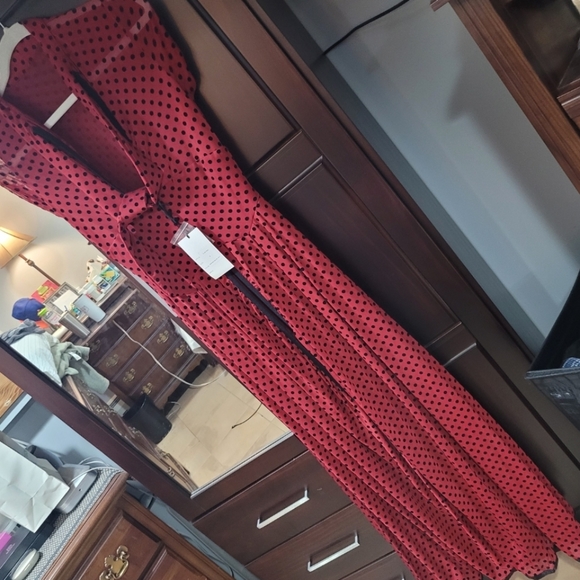 Unique vintage red/black duster - Picture 2 of 4